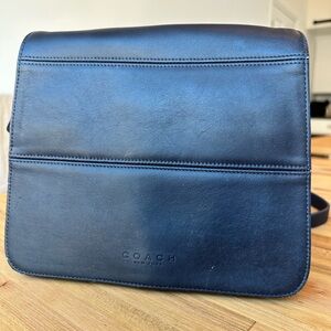 Coach 1998 Vintage Glove Leather Tribeca Bag in Midnight Navy